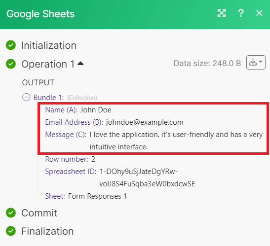 Google Forms Responses