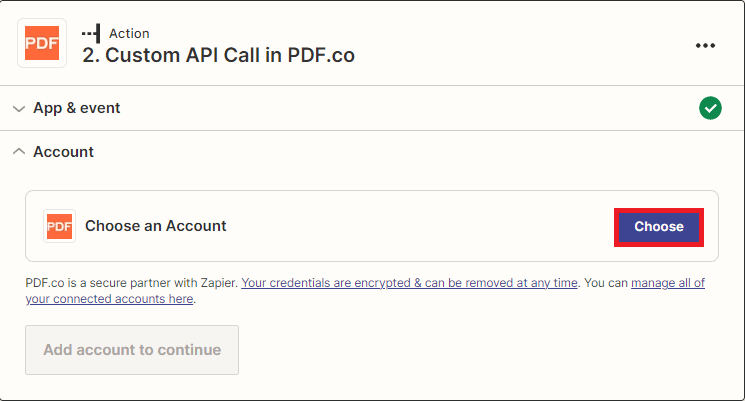 Connect PDF.co Account