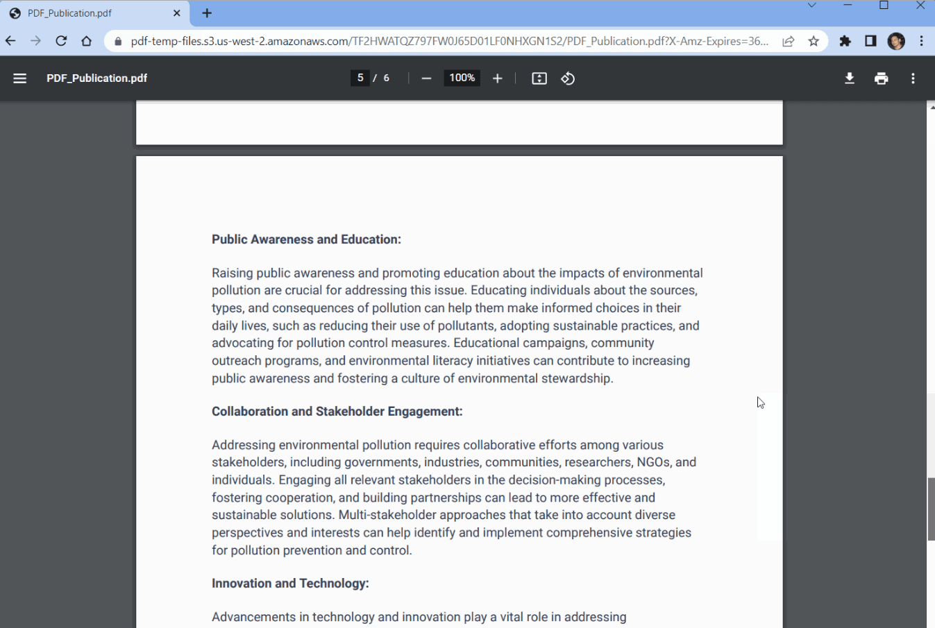 PDF Publication with Replaced Pages