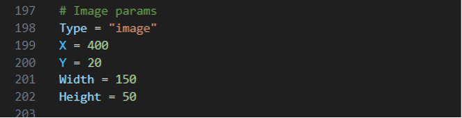 Add Barcode Image Settings