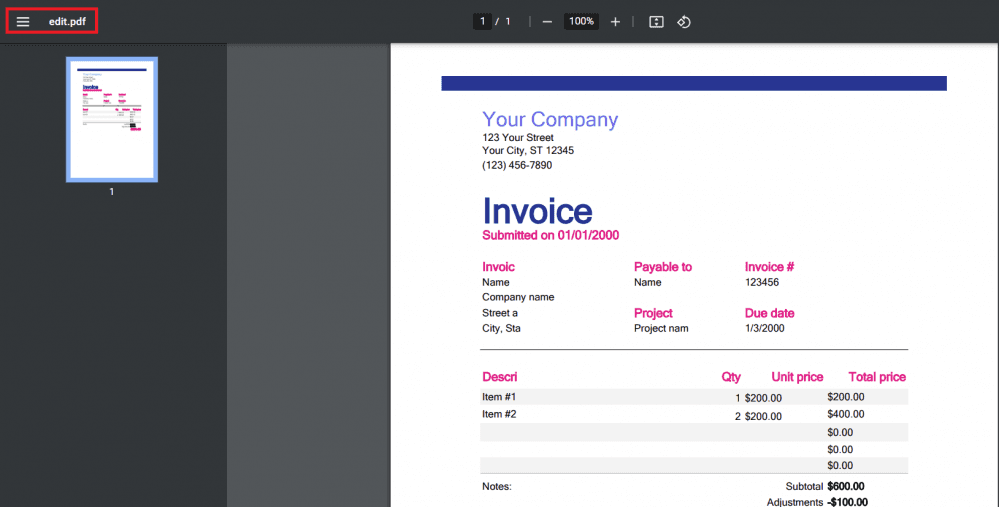 Converted PDF Result