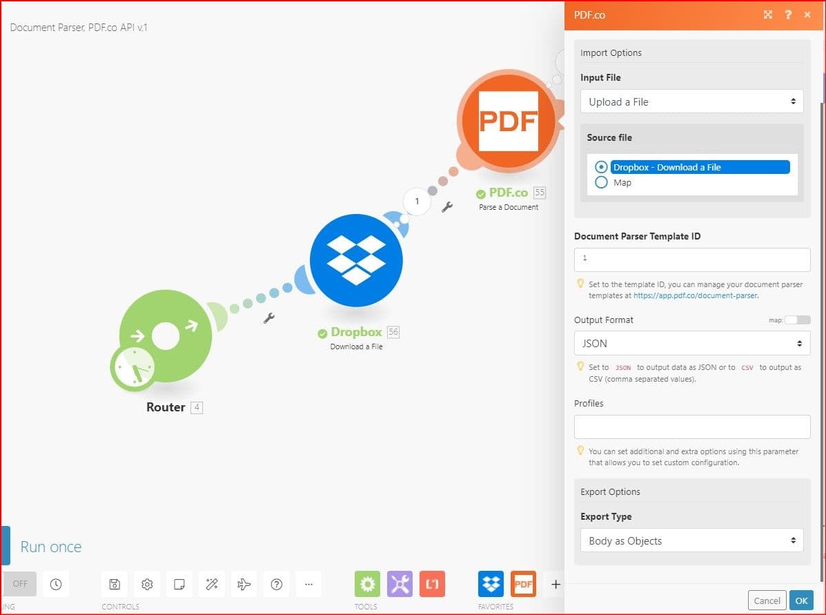 Testing the Document Parser in Make