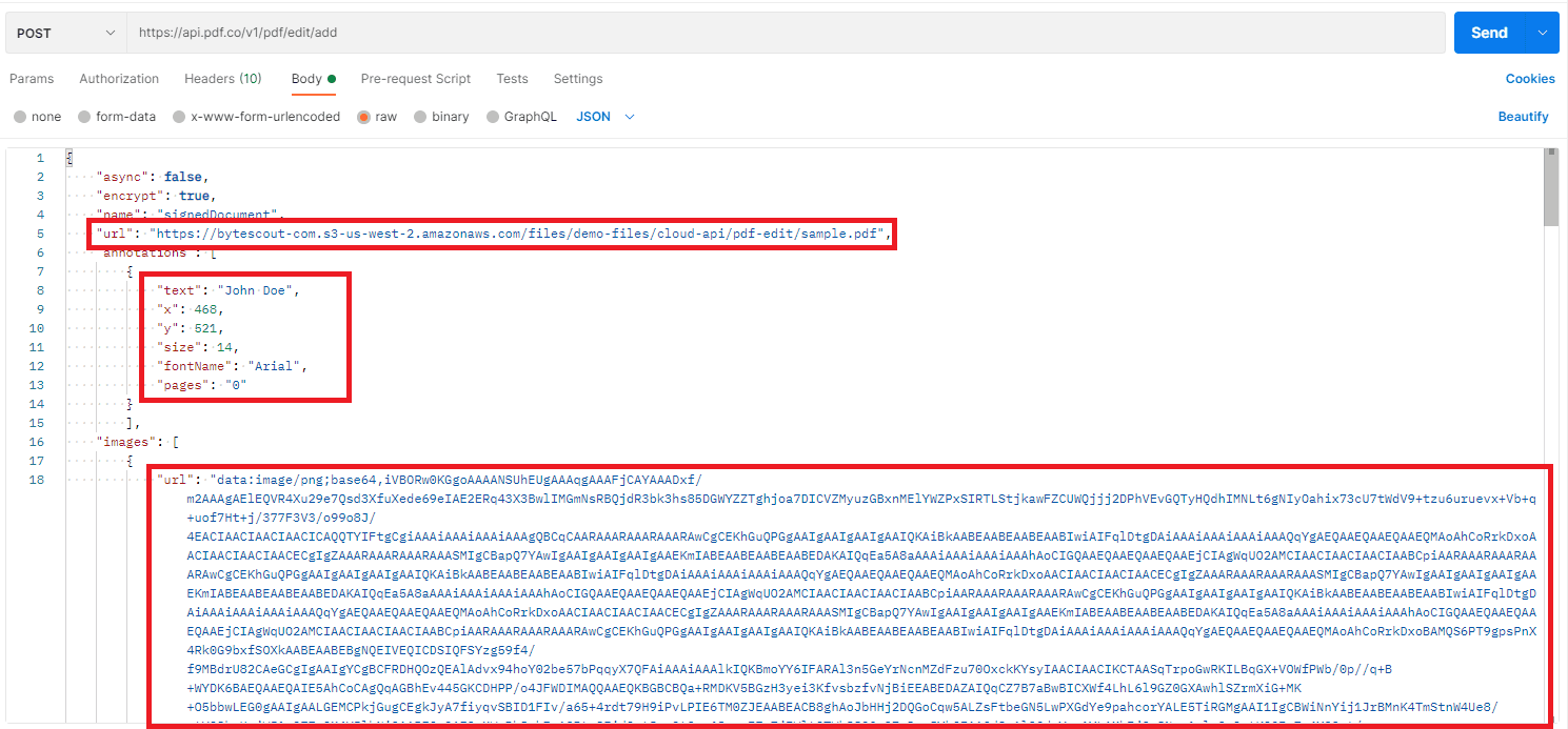 PDF.co API To Add Text And Images