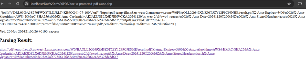 Access the Generated PDF Result