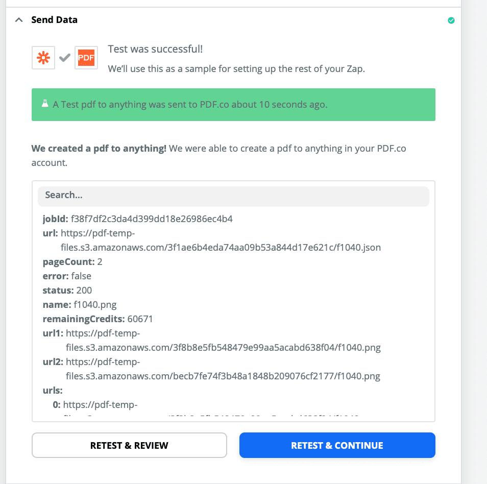 PDF.co Processed Request Successfully
