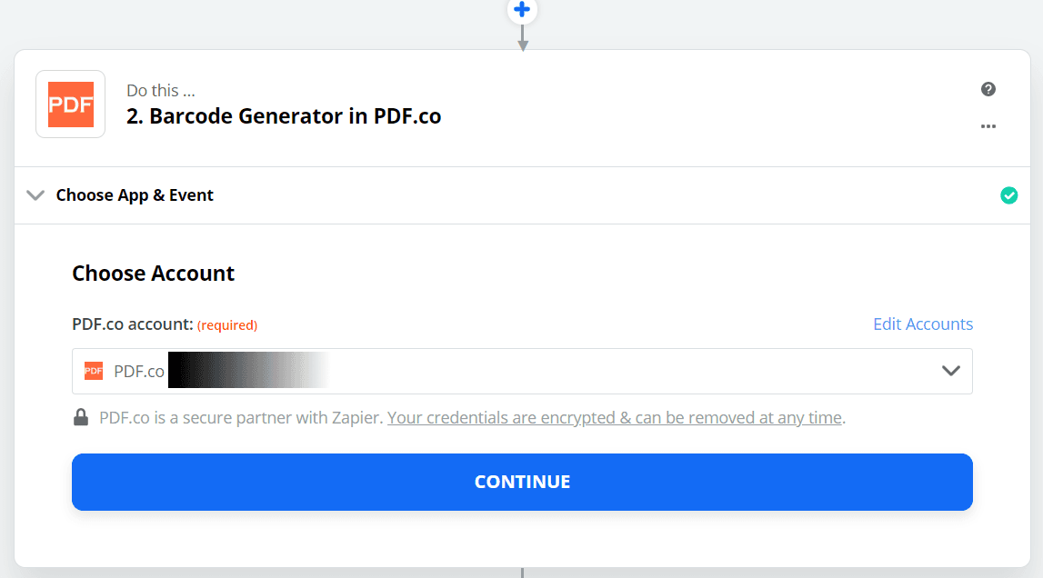 Select PDF.co Account