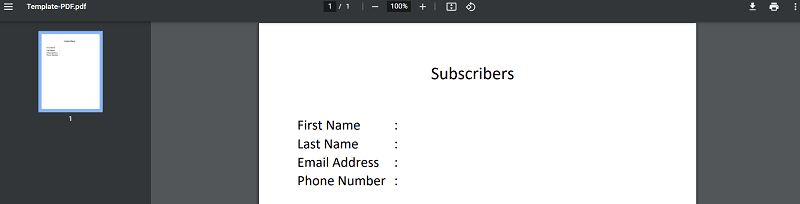 Screenshot of the Source PDF Template